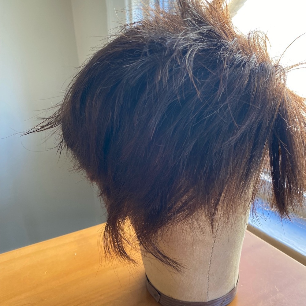Remy 100% Human Hair Lace Front Wig Bob Short Medium Brown NWOT